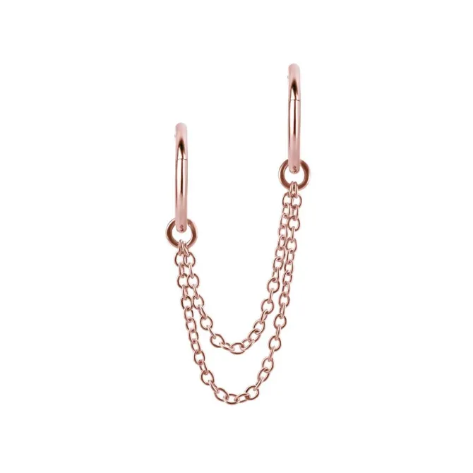 Łańcuszek - różowe złoto - D-018