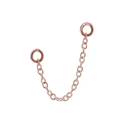 Łańcuszek - różowe złoto - D-019