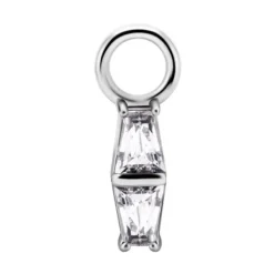 Charms - CoCr NF - ozdobny - srebrny - PREMIUM ZIRCONIA - D-047