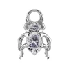 Charms - CoCr NF - żuk z białą cyrkonią - srebrny - D-085