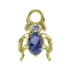 Charms - CoCr NF - żuk z granatowym nano gems - złoty - D-085