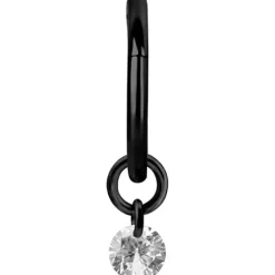 Charms - cyrkonia - czarny - D-010