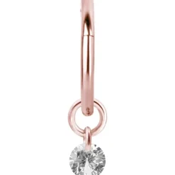 Charms - cyrkonia - różowe złoto - D-010