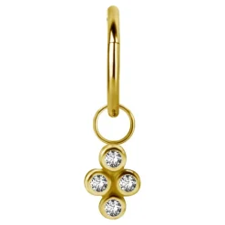 Charms - cyrkonie - złoty - D-011