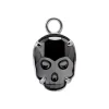 Charms - czarna czaszka - PREMIUM CRYSTAL - srebrny - D-012