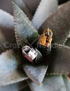 Charms - kłódka - srebrny - D-014