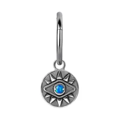 Charms - oko z opalem - srebrny - D-056