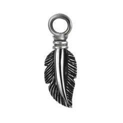 Charms - piórko - srebrny - D-003