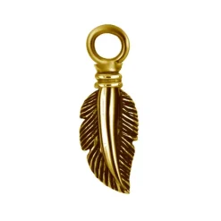 Charms - piórko - złoty - D-003