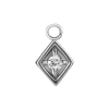 Charms - romb - srebrny - D-005