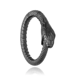 Ciężarek do ucha - wąż - czarny - PT-165