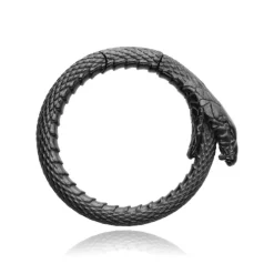 Ciężarek do ucha - wąż - czarny - PT-165