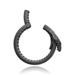 Ciężarek do ucha - wąż - czarny - PT-165