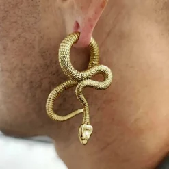 Ciężarki do ucha - para - węże - złoty - PT-166