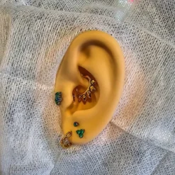 Ear Drapes - gaziki włókninowe z dziurką do piercingu - NK-044