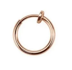 Fake kółko do ucha, nosa - bez przekłuwania Różowe złoto - FK-001