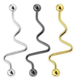 Industrial ozdobny fala czarny - IND-005