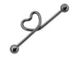 Industrial ozdobny serduszko czarny - IND-006