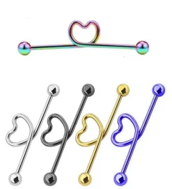 Industrial ozdobny serduszko kolorowy - IND-006