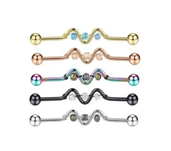 Industrial ozdobny złoty - fala - IND-044