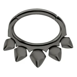 Kolczyk clicker - czarny - K-055