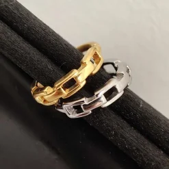 Kolczyk clicker łańcuch - złoty - K-060