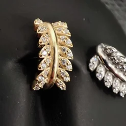 Kolczyk Clicker do pępka srebrny z białymi cyrkoniami - CoCr NF- KP-065