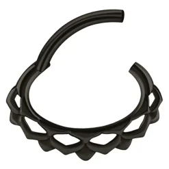 Kolczyk clicker mandala - czarny - K-053