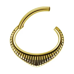 Kolczyk clicker ozdobny - złoty - K-061