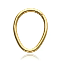 Kolczyk clicker złota kropla - K-024