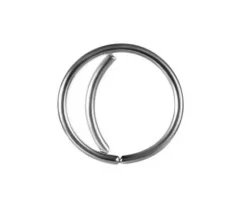 Kolczyk Continuous kółko rozginane srebrne - CON-017