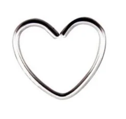 Kolczyk Continuous Rozginane serce srebrne - CON-002