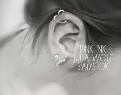 Kolczyk Continuous Rozginane serce srebrne - CON-002