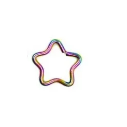 Kolczyk Continuous rozginany gwiazda kolorowy - CON-003