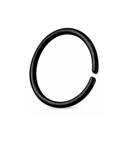 Kolczyk Continuous rozginane kółko czarne - CON-004