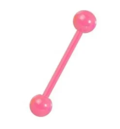 Kolczyk do języka matowy różowy - KJ-048