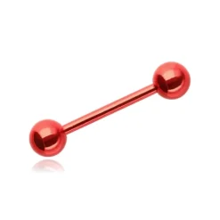 Kolczyk do języka metaliczny czerwony - KJ-052