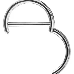 Kolczyk do sutka - srebrne kółko clicker - S-014