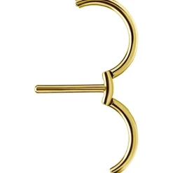 Kolczyk do sutka - złote kółko clicker - S-014