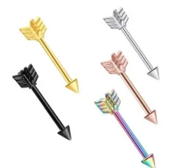 Kolczyk do sutka strzałka srebrna - S-005