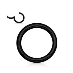 Kolczyk kółko clicker - czarny - K-018