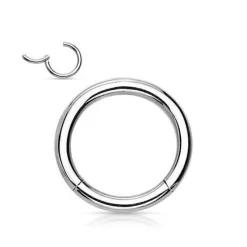 Kolczyk kółko clicker - srebrny - K-018