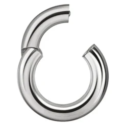 Kolczyk kółko clicker - srebrny - K-041