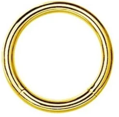 Kolczyk kółko typu segment - złoty - K-001