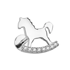 Labret - srebrny konik na biegunach - LGW-023