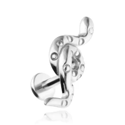 Labret - wąż srebrny - LGW-033