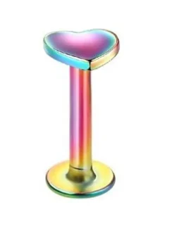 Labret serce kolorowy - LGW-002