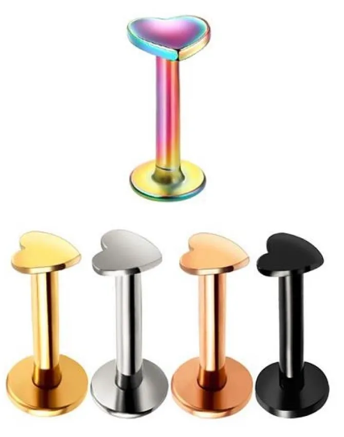 Labret serce złoty - LGW-002