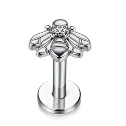 Labret srebrna pszczoła - LGW-029