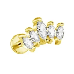 Labret złoty ozdobny - LGW-016